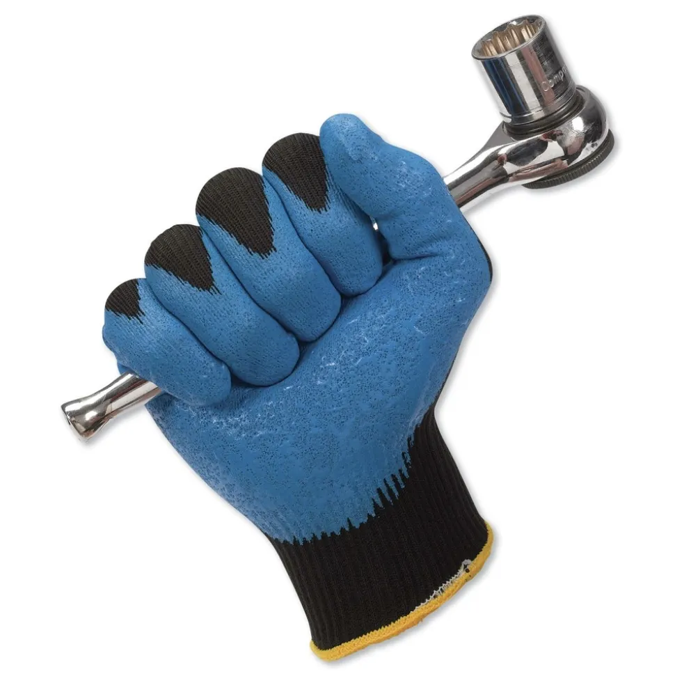 Ansell G40 220 mm Length Foam Nitrile Coated Gloves - Small/Size 7 Blue (12/Pack)