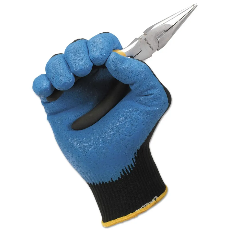 Ansell G40 220 mm Length Foam Nitrile Coated Gloves - Small/Size 7 Blue (12/Pack)