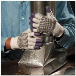 Ansell G60 230 mm Purple Nitrile Gloves - Medium/Size 8/Black/White (1-Pair)