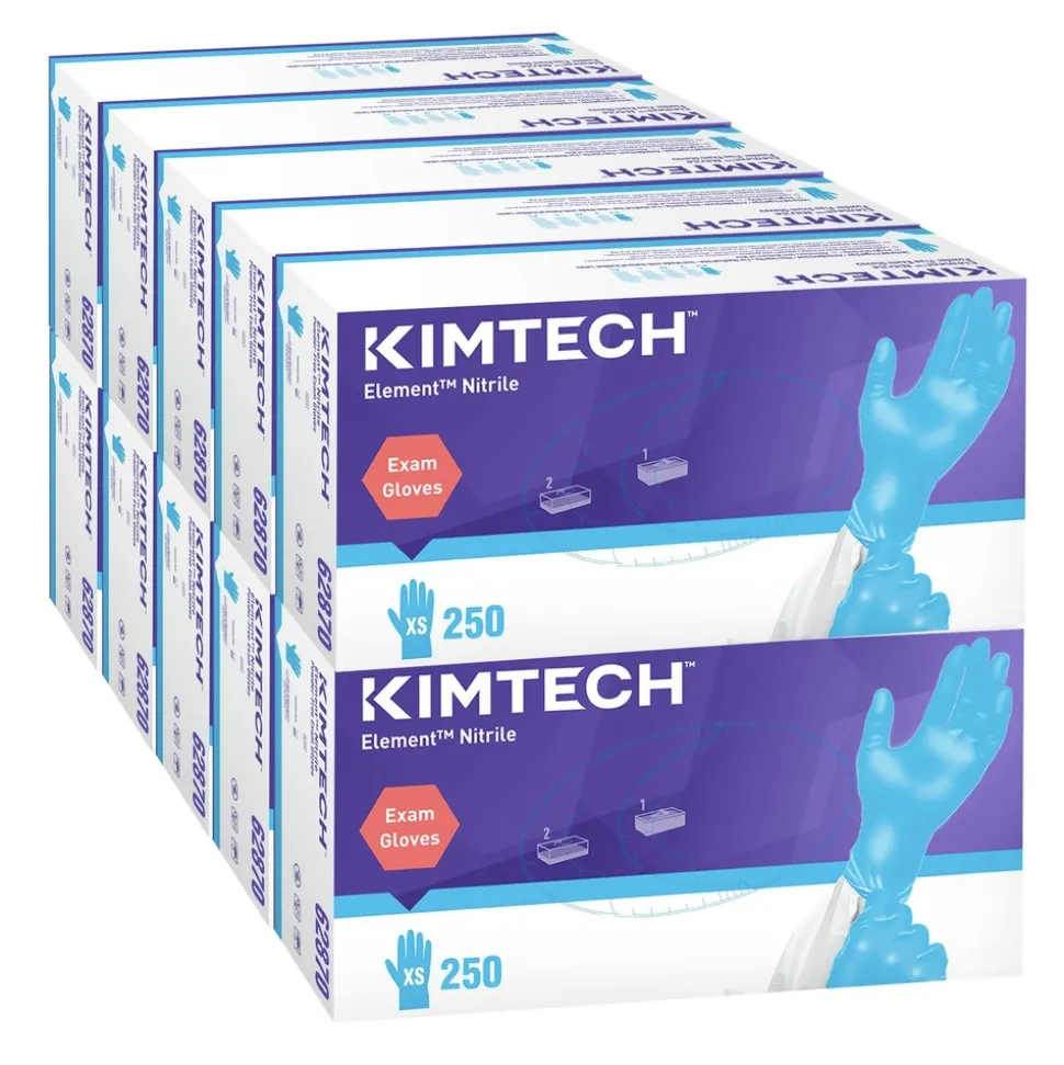 Ansell Kimtech Element Nitrile Exam Gloves - X-Small, Blue (2500/Carton)