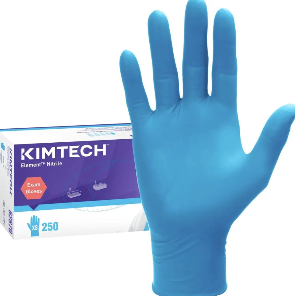 Ansell Kimtech Element Nitrile Exam Gloves - X-Small, Blue (2500/Carton)