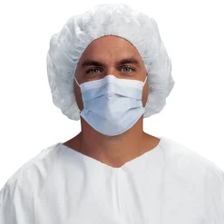 Ansell M5 Pleat Style Face Mask With Earloops - Regular, Blue(10 Bags/Carton)