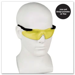 Ansell Magnum 3G Safety Eyewear - Black Frame, Yellow/Amber Lens (12/Box)