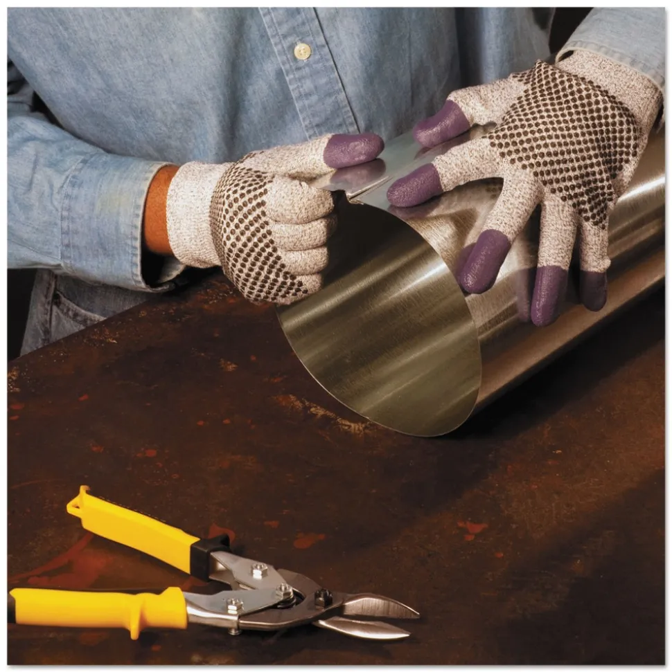 Ansell 250mm Length G60 Purple Nitrile Gloves - X-Large, Black/White (12 Pairs/Carton)