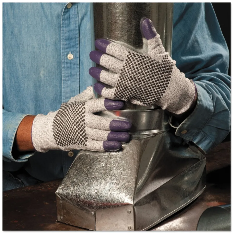 Ansell 250mm Length G60 Purple Nitrile Gloves - X-Large, Black/White (12 Pairs/Carton)