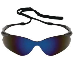 Ansell Nemesis Safety Glasses - Gunmetal Nylon Frame, Blue Polycarbonate Lens