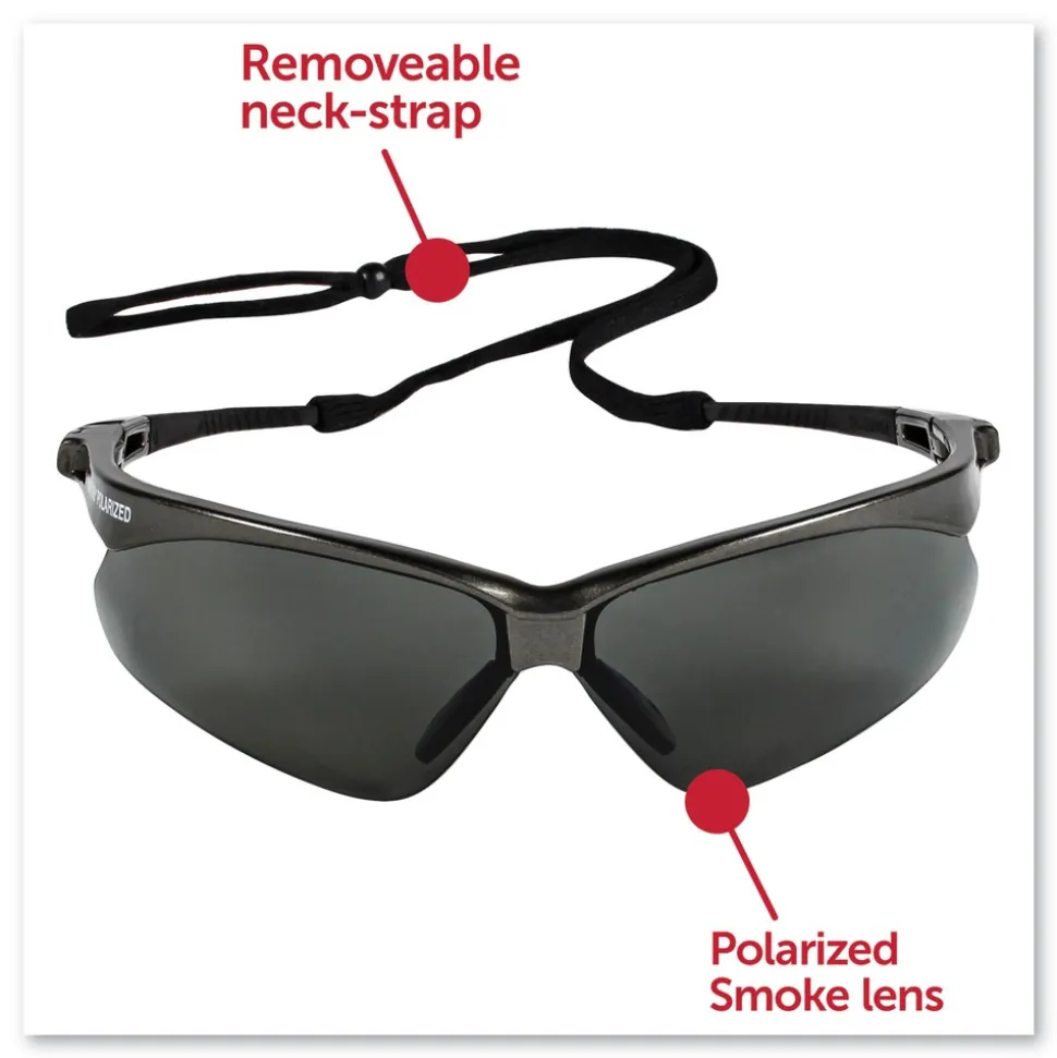 Ansell Nemesis Safety Glasses - Gunmetal Frame/Smoke Lens (12/Box)