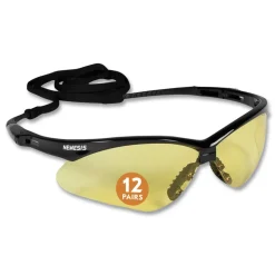Ansell Nemesis Safety Glasses - Black Frame/Amber Lens