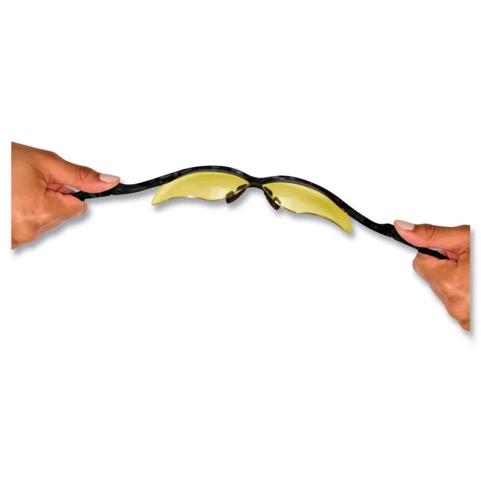 Ansell Nemesis Safety Glasses - Black Frame/Amber Lens