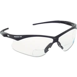 Ansell plus1.5 Diopter Strength V60 Nemesis Rx Reader Safety Glasses - Black Frame, Clear Lens