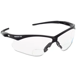 Ansell plus1.0 Diopter Strength V60 Nemesis Rx Reader Safety Glasses - Black Frame, Clear Lens