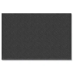Apache Mills 48 in. x 72 in. Ecomat Crosshatch Entry Mat - Charcoal