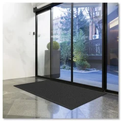 Apache Mills 48 in. x 72 in. Ecomat Crosshatch Entry Mat - Charcoal