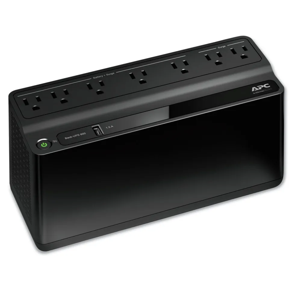APC 120VA 490 Joules 7 Outlets Backups 600VA Battery Backup System