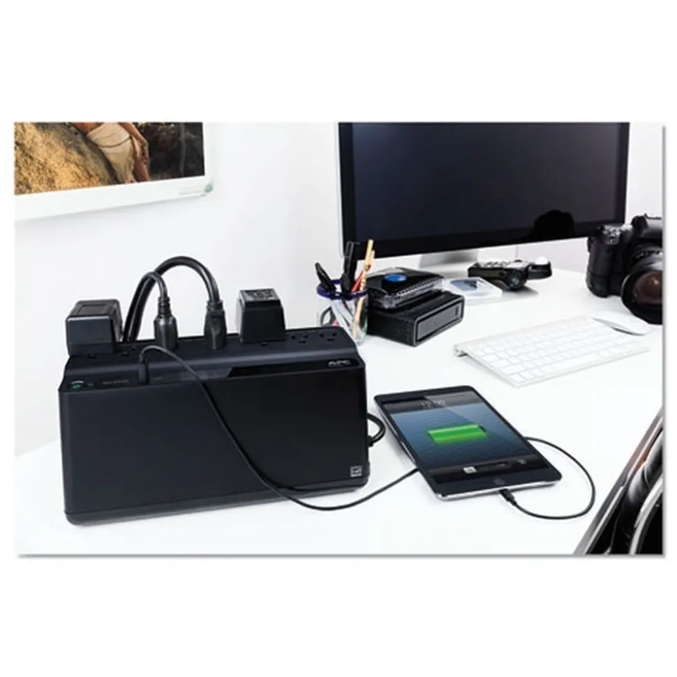 APC 120VA 490 Joules 7 Outlets Backups 600VA Battery Backup System