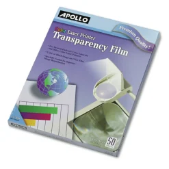 Apollo 8.5 in. x 11 in. Color Laser Transparency Film (50/Box)