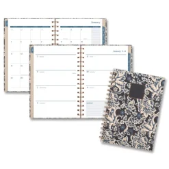 AT-A-GLANCE 8.5 in. x 5.5 in. 12-Month (Jan-Dec 2026) Elizabeth Weekly/Monthly Planner - Blue Cover