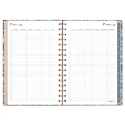 AT-A-GLANCE 8.5 in. x 5.5 in. 12-Month (Jan-Dec 2026) Elizabeth Weekly/Monthly Planner - Blue Cover