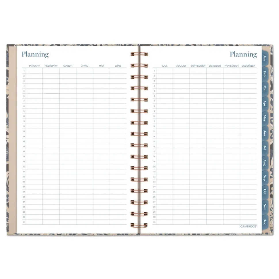 AT-A-GLANCE 8.5 in. x 5.5 in. 12-Month (Jan-Dec 2026) Elizabeth Weekly/Monthly Planner - Blue Cover