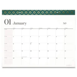 AT-A-GLANCE 21.75 in. x 17 in. 12-Month (Jan-Dec): 2026 WorkStyle Monthly Desk Pad Calendar - White Sheets, Teal Headband/Clear Corners