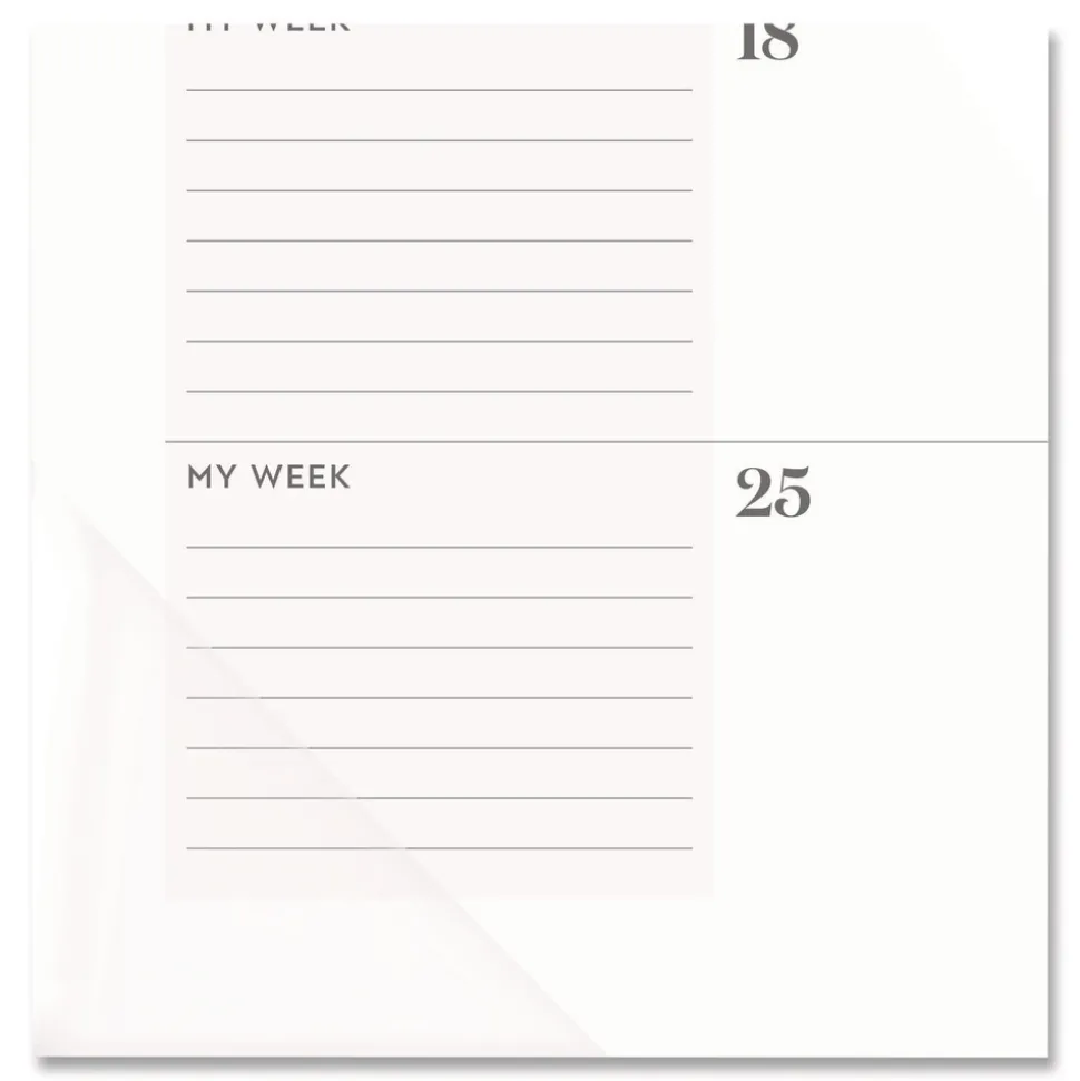 AT-A-GLANCE 21.75 in. x 17 in. 12-Month (Jan-Dec): 2026 WorkStyle Monthly Desk Pad Calendar - White Sheets, Teal Headband/Clear Corners