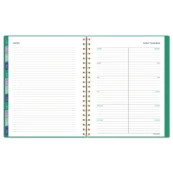 AT-A-GLANCE 11 in. x 8.5 in. 13-Month (Jan-Jan 2026) Badge Geo Weekly/Monthly Planner - Green Cover