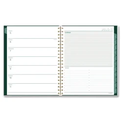 AT-A-GLANCE 11 in. x 8.5 in. 12-Month (Jan-Dec 2026) Emerald Isle Weekly/Monthly Planner - Green Marbled Cover