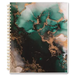 AT-A-GLANCE 11 in. x 8.5 in. 12-Month (Jan-Dec 2026) Emerald Isle Weekly/Monthly Planner - Green Marbled Cover