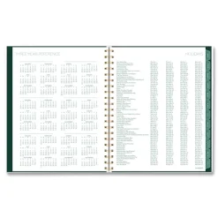 AT-A-GLANCE 11 in. x 8.5 in. 12-Month (Jan-Dec 2026) Emerald Isle Weekly/Monthly Planner - Green Marbled Cover