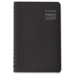 AT-A-GLANCE 8.5 in. x 5.5 in. 12-Month (Jan to Dec): 2026 Contemporary Open-Block Format Weekly/Monthly Planner - Graphite Cover