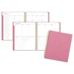 AT-A-GLANCE 8.75 in. x 7.75 in. 12-Month (Jan-Dec 2026) WorkStyle Weekly/Monthly Planner - Pink Cover