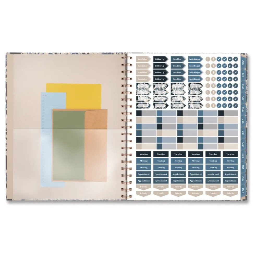 AT-A-GLANCE 11 in. x 8.5 in. 12-Month (Jan-Dec 2026) Elizabeth Weekly/Monthly Planner - Blue Cover