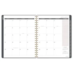 AT-A-GLANCE 11 in. x 8.5 in. 12-Month (Jan-Dec 2026) Hera Weekly Monthly Planner - Black/Gold Cover