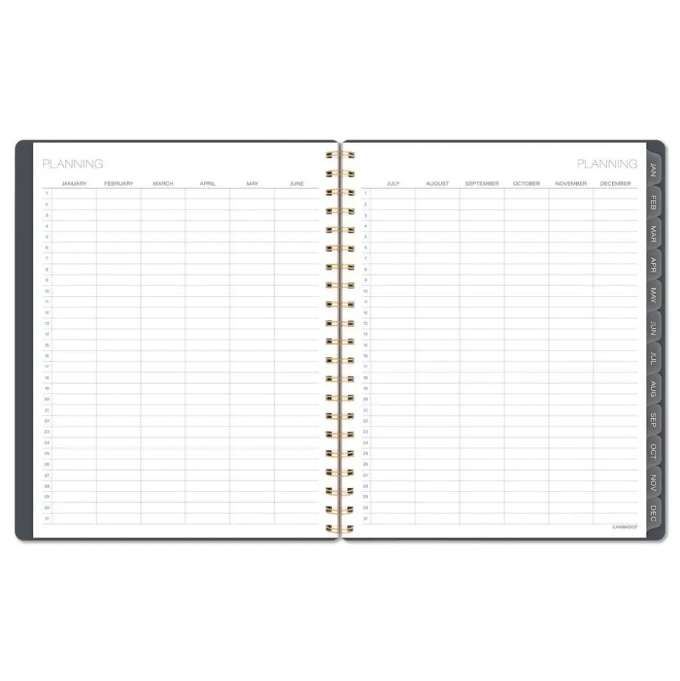 AT-A-GLANCE 11 in. x 8.5 in. 12-Month (Jan-Dec 2026) Hera Weekly Monthly Planner - Black/Gold Cover