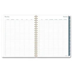 AT-A-GLANCE 11 in. x 8.5 in. 12-Month (Jan-Dec 2026) Midnight Garden Weekly/Monthly Planner - Black/Pink/Green Cover