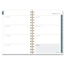 AT-A-GLANCE 8.5 in. x 5.5 in. 12-Month (Jan-Dec 2026) Midnight Garden Weekly/Monthly Planner - Black/Pink/Green Cover