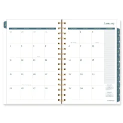 AT-A-GLANCE 8.5 in. x 5.5 in. 12-Month (Jan-Dec 2026) Midnight Garden Weekly/Monthly Planner - Black/Pink/Green Cover