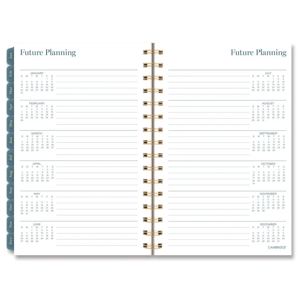 AT-A-GLANCE 8.5 in. x 5.5 in. 12-Month (Jan-Dec 2026) Midnight Garden Weekly/Monthly Planner - Black/Pink/Green Cover
