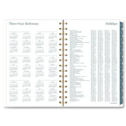 AT-A-GLANCE 8.5 in. x 5.5 in. 12-Month (Jan-Dec 2026) Midnight Garden Weekly/Monthly Planner - Black/Pink/Green Cover