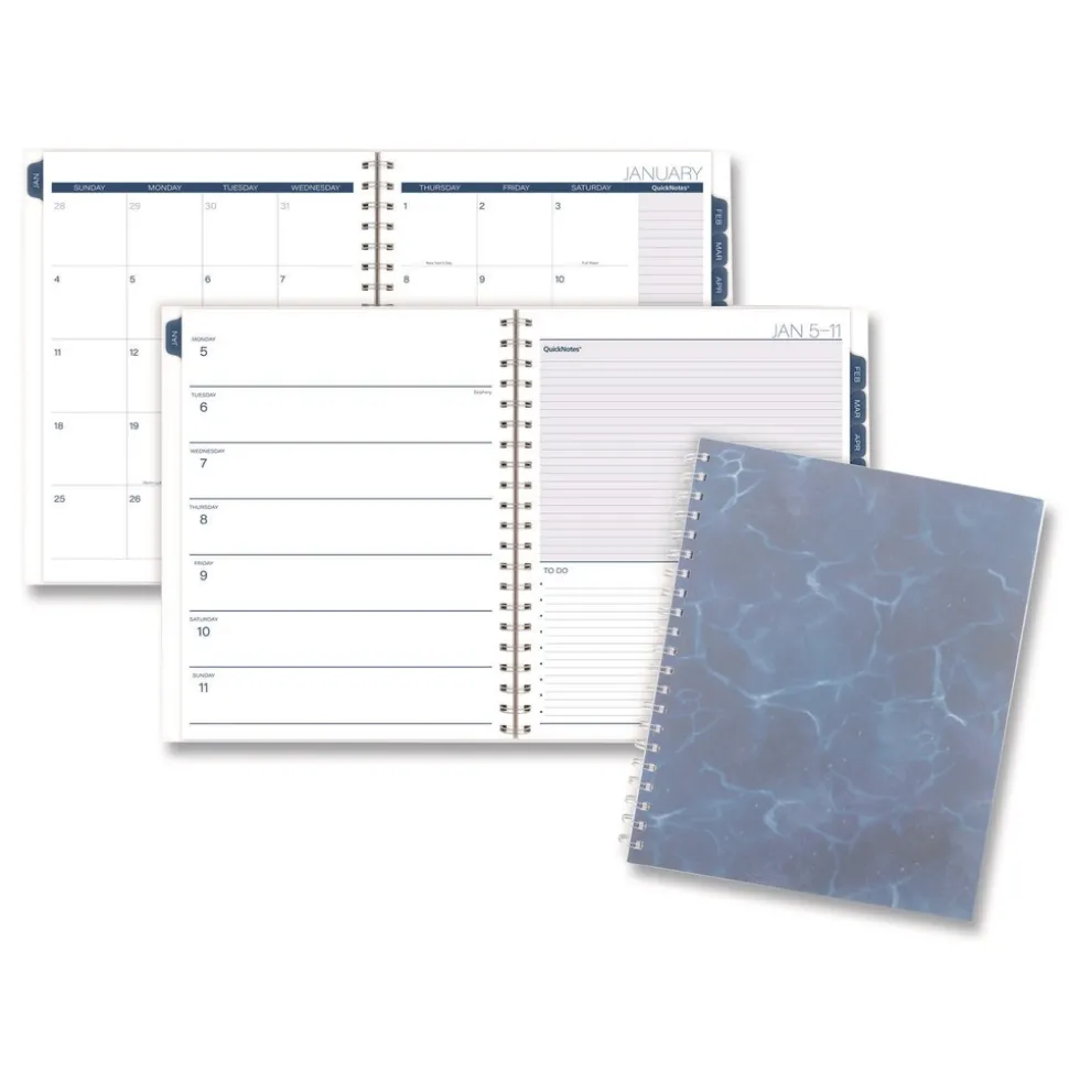 AT-A-GLANCE 11 in. x 8.5 in. 12-Month (Jan-Dec 2026) Abyss Weekly/Monthly Planner - Blue Cover
