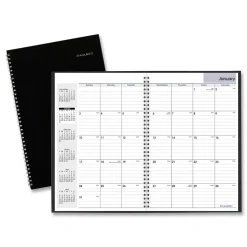 AT-A-GLANCE 12 in. x 8 in. 14-Month (Dec 2025-Jan 2027) DayMinder Monthly Planner - Black Cover