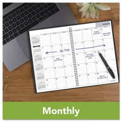 AT-A-GLANCE 12 in. x 8 in. 14-Month (Dec 2025-Jan 2027) DayMinder Monthly Planner - Black Cover