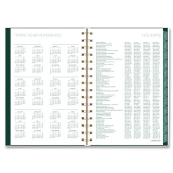 AT-A-GLANCE 8.5 in. x 5.5 in. 12-Month (Jan-Dec 2026) Emerald Isle Weekly/Monthly Planner - Green Marbled Cover
