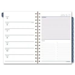 AT-A-GLANCE 8.5 in. x 5.5 in. 12-Month (Jan-Dec 2026) Abyss Weekly/Monthly Planner - Blue Cover
