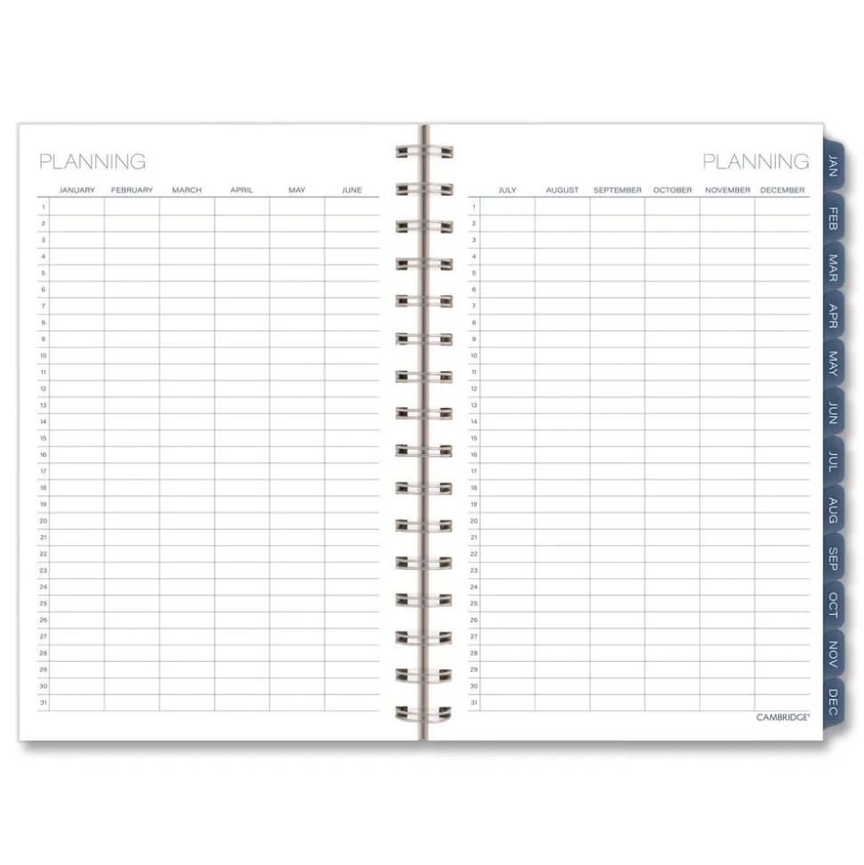 AT-A-GLANCE 8.5 in. x 5.5 in. 12-Month (Jan-Dec 2026) Abyss Weekly/Monthly Planner - Blue Cover