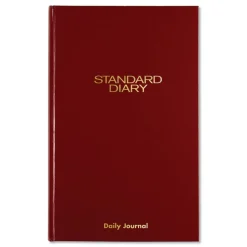 AT-A-GLANCE 12 in. x 7.75 in. Standard 2026 Edition Wide/Legal Rule Daily Journal - Red Cover