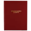 AT-A-GLANCE 9.5 in. x 7.5 in. Standard 2026 Edition Medium/College Rule Daily Diary - Red Cover