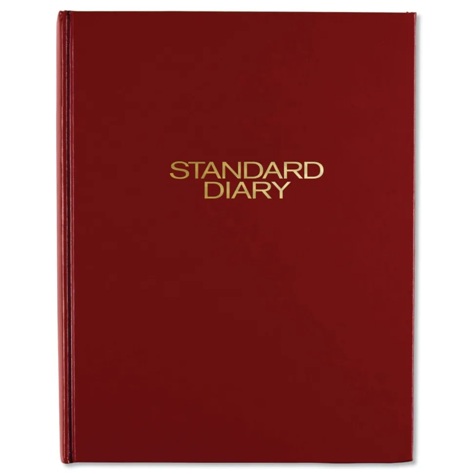 AT-A-GLANCE 9.5 in. x 7.5 in. Standard 2026 Edition Medium/College Rule Daily Diary - Red Cover