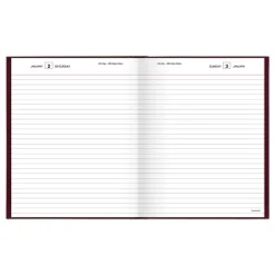 AT-A-GLANCE 9.5 in. x 7.5 in. Standard 2026 Edition Medium/College Rule Daily Diary - Red Cover