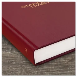 AT-A-GLANCE 9.5 in. x 7.5 in. Standard 2026 Edition Medium/College Rule Daily Diary - Red Cover